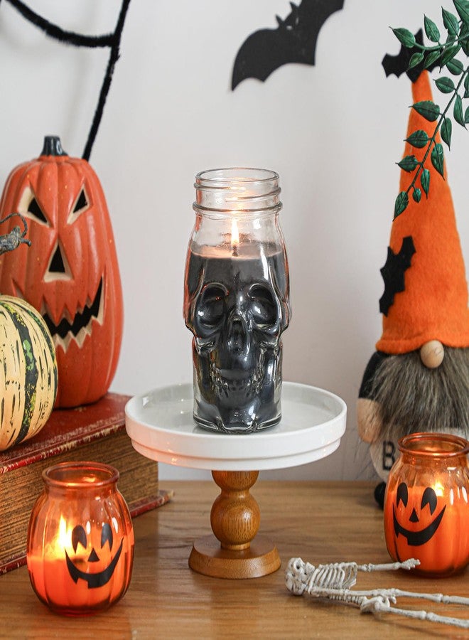 KORMMCO Gothic Skull Candle, Large Skull Candle Halloween Gothic Decorations for Home Table Bar Indoor Room,Scary Halloween Decorations Indoor Black - Image 4